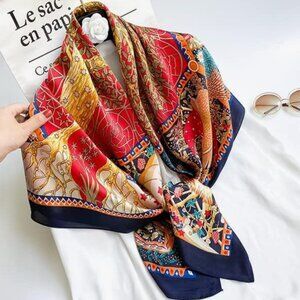 Beautiful & Soft Silk Feeling Floral Scarf Wrap